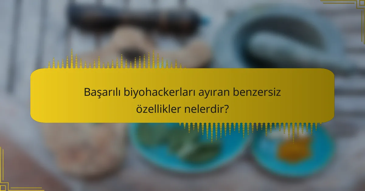 Başarılı biyohackerları ayıran benzersiz özellikler nelerdir?