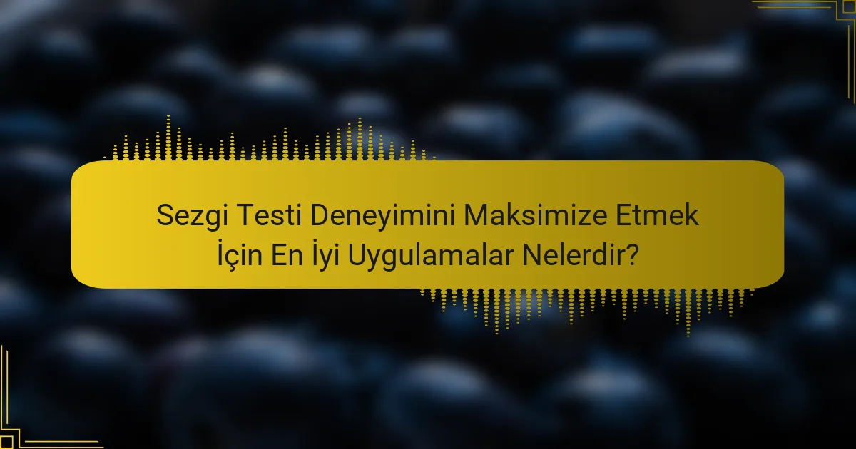 Sezgi Testi Deneyimini Maksimize Etmek İçin En İyi Uygulamalar Nelerdir?