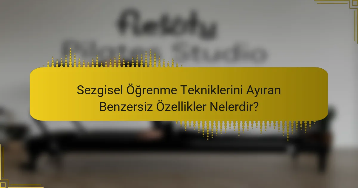 Sezgisel Öğrenme Tekniklerini Ayıran Benzersiz Özellikler Nelerdir?